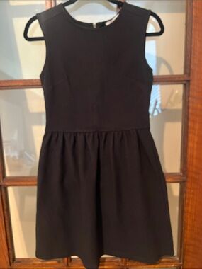LOFT Girls Black Sleeveless Fit-and-Flare Dress